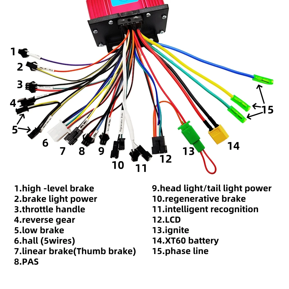 36V 48V 60V 800W 1000W 1200W Max33A E-bike/Electric Scooter