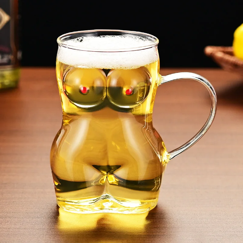 1pc 650ml Creative Sexy Lady Beer Glass with Breasts