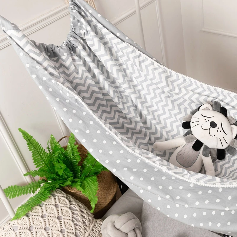G5AB Children Hammock Swing Indoor Outdoor Hanging Basket Kids Cotton Cloth Bag Chair 3