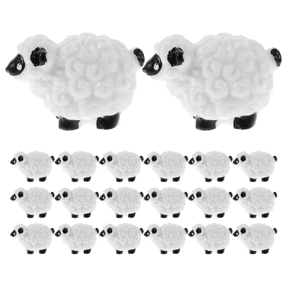 20 Pcs Micro Landscape Sheep Ornament Miniature Garden Animals Office Desk Accessories Small Animal Decor Outdoor new 5m animal kite large non skeleton soft goldfish kite wind resistant and easy to release outdoor toys holiday gifts fun games