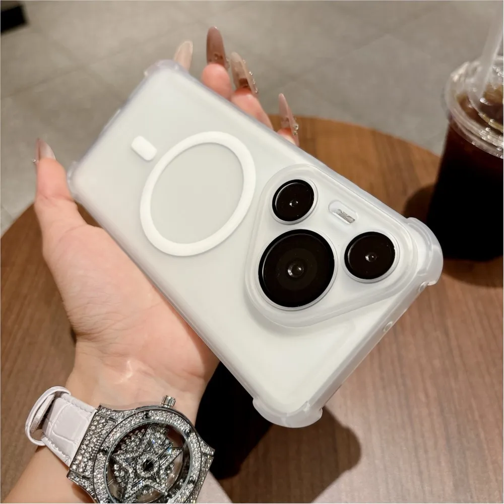 Sleek Matte Shockproof Magnetic Phone Case