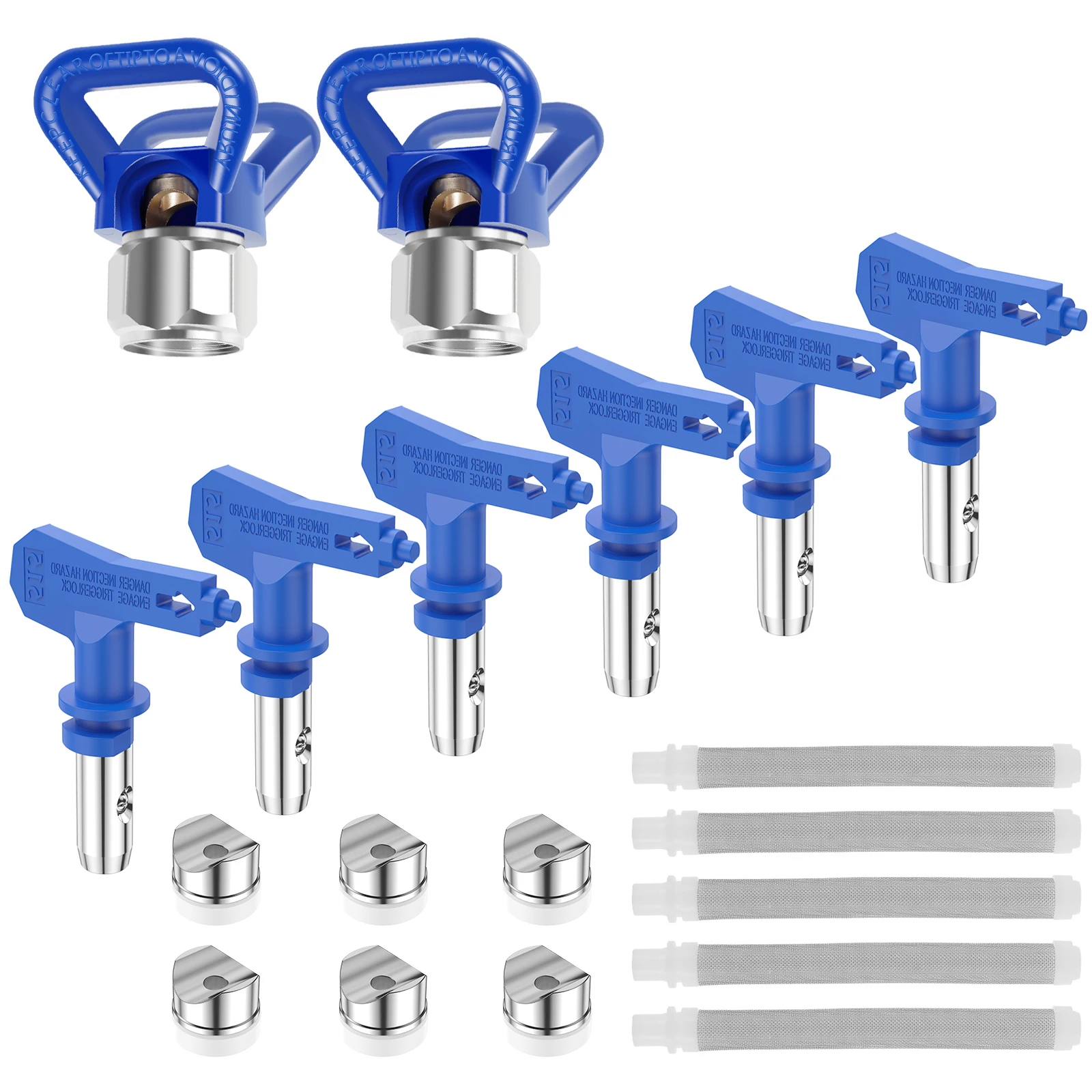 

Spray Tips for Airless Sprayer 6PCS Reversible Airless Paint Sprayer Nozzle Tips with 2PCS Nozzle Seats Airless Paint Spray Guns