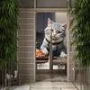 Cartoon AI Cat Door Curtain Funny Dining Room Door Decor Curtain Partition Curtain Drape Kitchen Entrance Hanging Half-Curtain 3