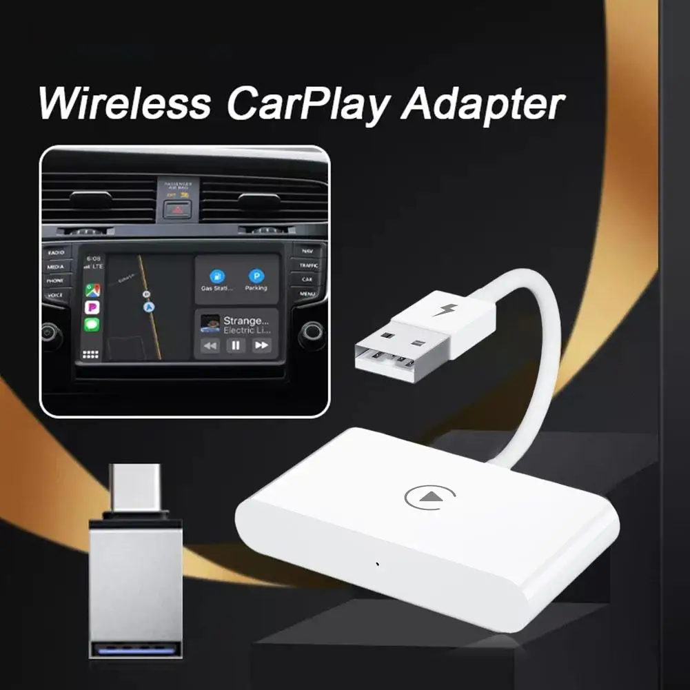 

Wireless Adapter For iPhone Wireless Auto Car Adapter Apple Wireless Dongle Plug Play 5GHz WiFi Online Update