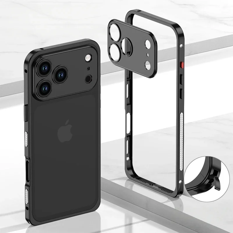 Air Metal Frame Shockproof Detachable Camera Protect Ultra-Thin Phone Case