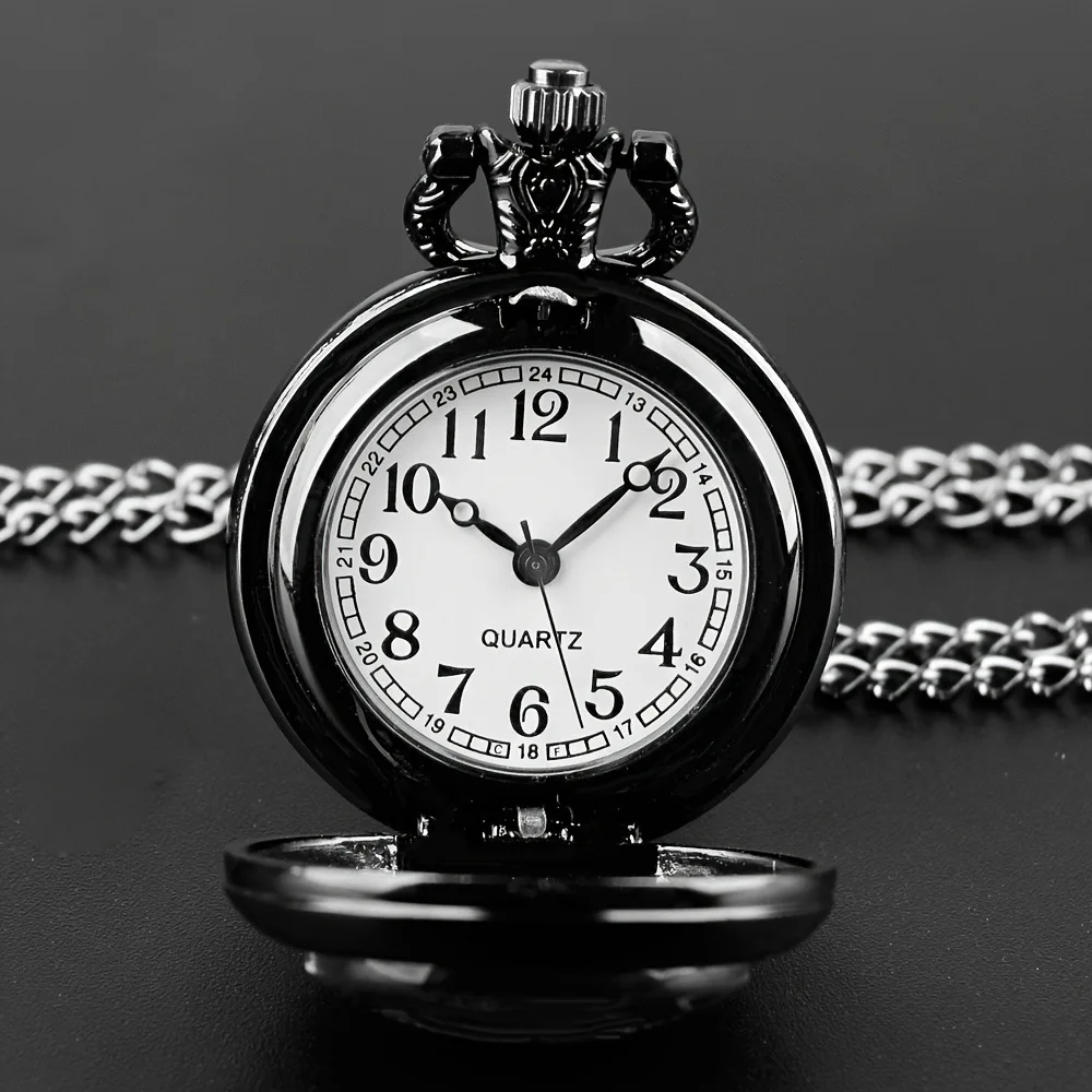 Vintage Cool Pocket Watch Exquisite Two Dragon Elegant Clock With Necklace Chain Fashion Quartz Watch Best Gift Relogio Masculin