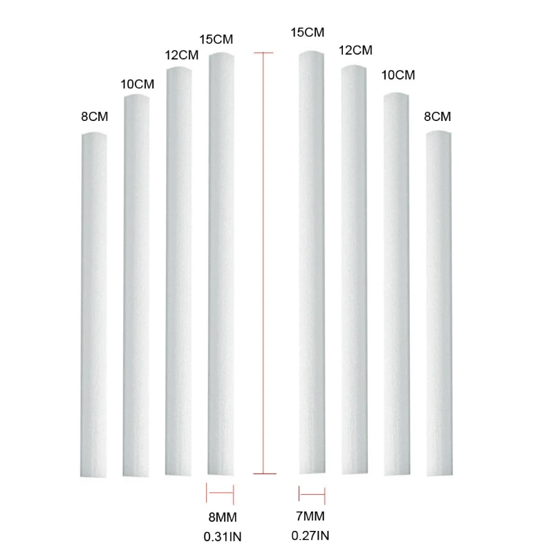 Filtre en coton-tige pour humidificateur d'air à ultrasons, diffuseur d'arômes, anciers éponge de remplacement, USB, 7mm, 8mm, 50 pièces
