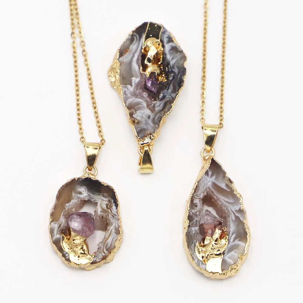 Collier Pendentif En Agate Rouge – Pierre Naturelle, Forme Roulée, Amour