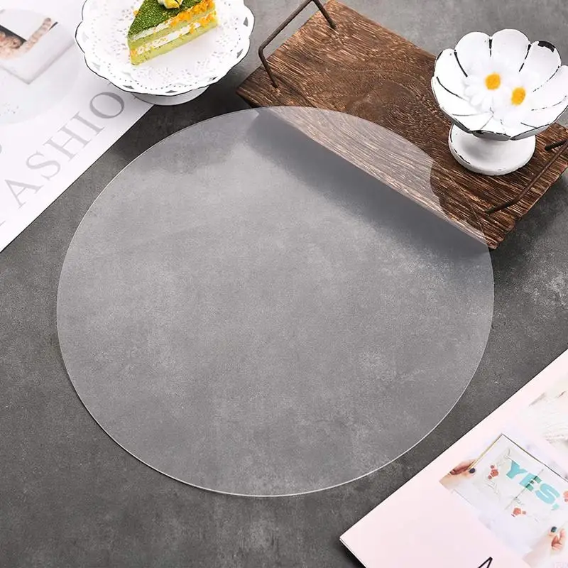 97QD 30Pcs Multi Purpose Clear Acrylic Board Blank Round Panel Shatterproof for Wedding Party Signs Display Project
