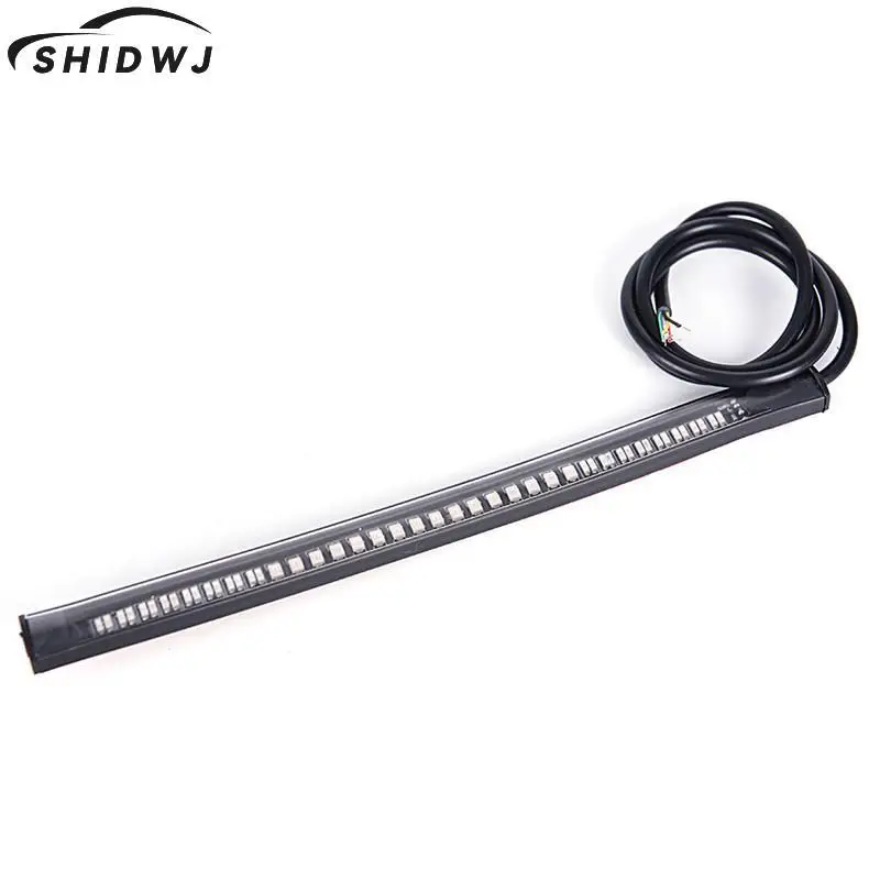 1pc 48SMD LED Motorcycle Decorative Lights Strip Light Motorbike Tail Brake Stop Turn Signal Strip Stop Light General