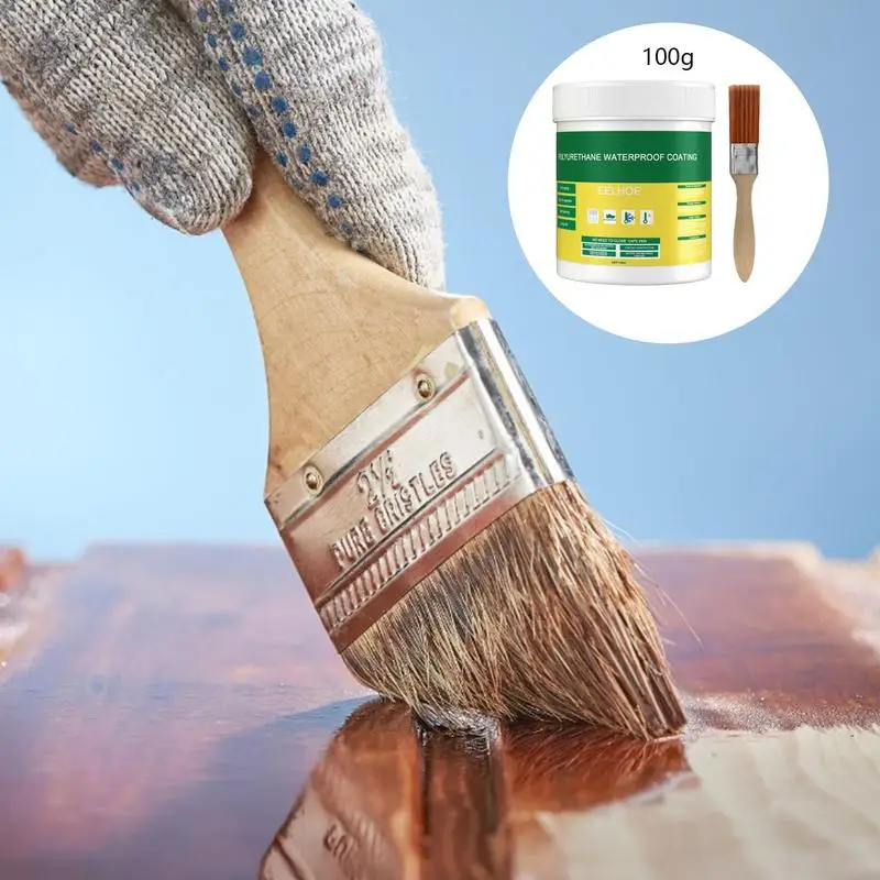 

100g Waterproof Invisible Paste Repair Strong Glue Home Roof Bathroom Toilet Floor Tile Sealant Polyurethane Glue With Brush