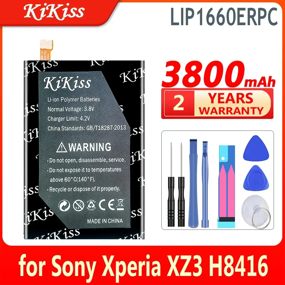 3800Mah Kikiss Nuova Batteria Lip1660Erpc Per Sony Xperia Xz3 H8416 H9436 H9493 Bateria