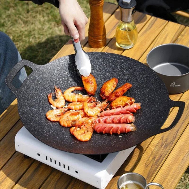 Grill Pan For Induction Cooktop Nonstick Pans Cookware For Kitchen  Breakfast Baking Tray Fried Chicken Basket for Outdoor Picnic
