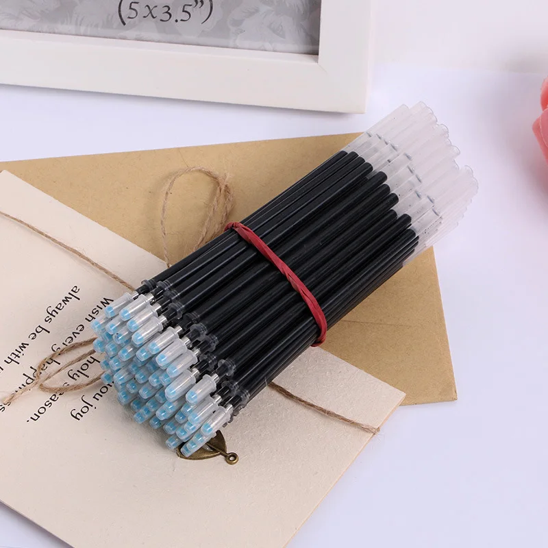 20PCS/set of Gel pen Refills 0.5mm Black Blue Red Ink Refill School Office Stationery Writing Supplies 2