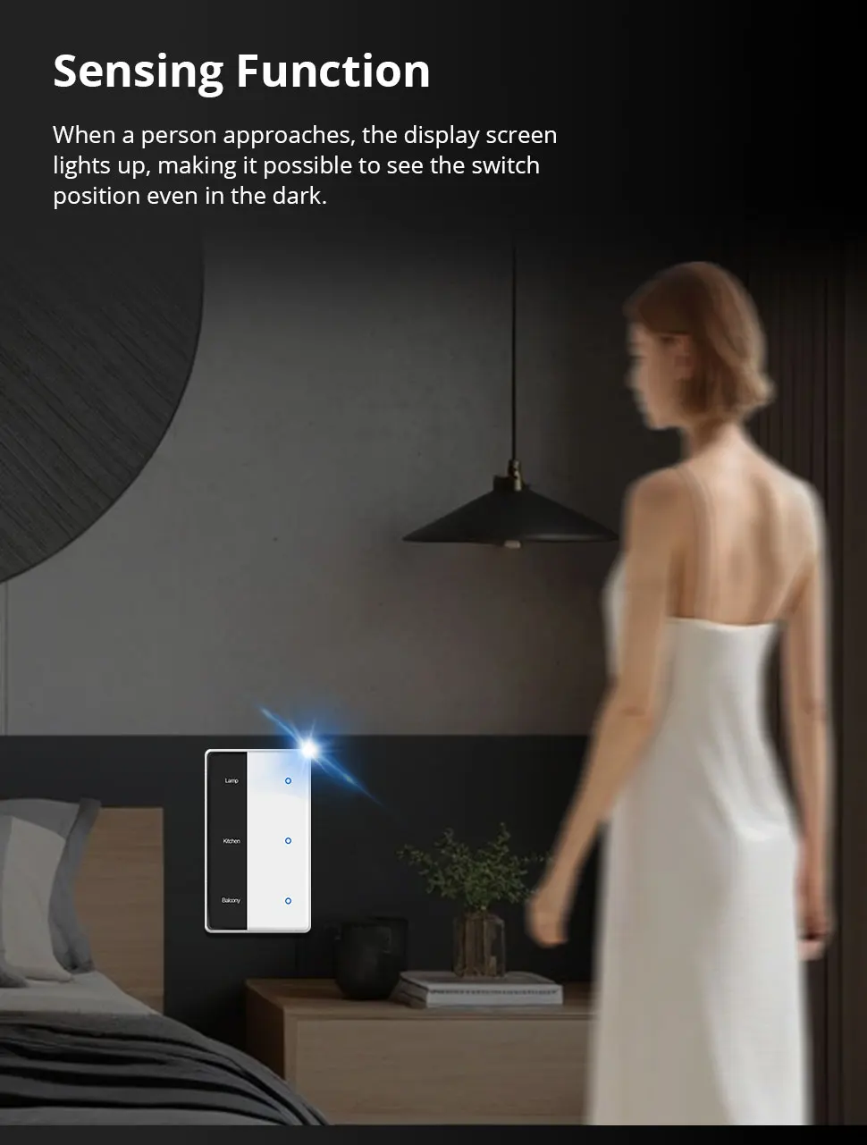 Matter Over WiFi DIY Name Switch with Display Screen US Type Works with Tuya Hom