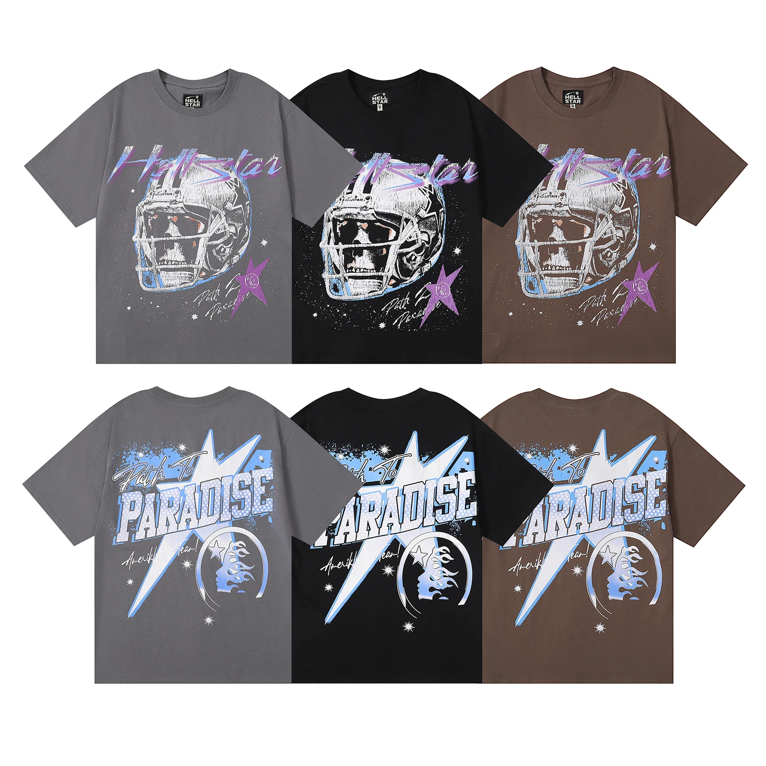 

Hellstar 2023 High quality casual Printed T-shirt Cotton crewneck short sleeve hip hop streetwear top for men and women