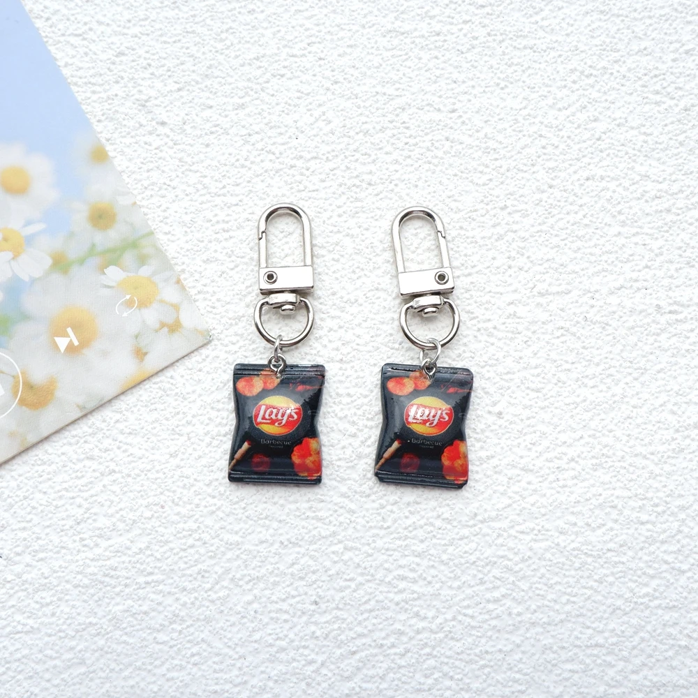 Set of 2 Adorable Snack-Themed Keychain Accessories