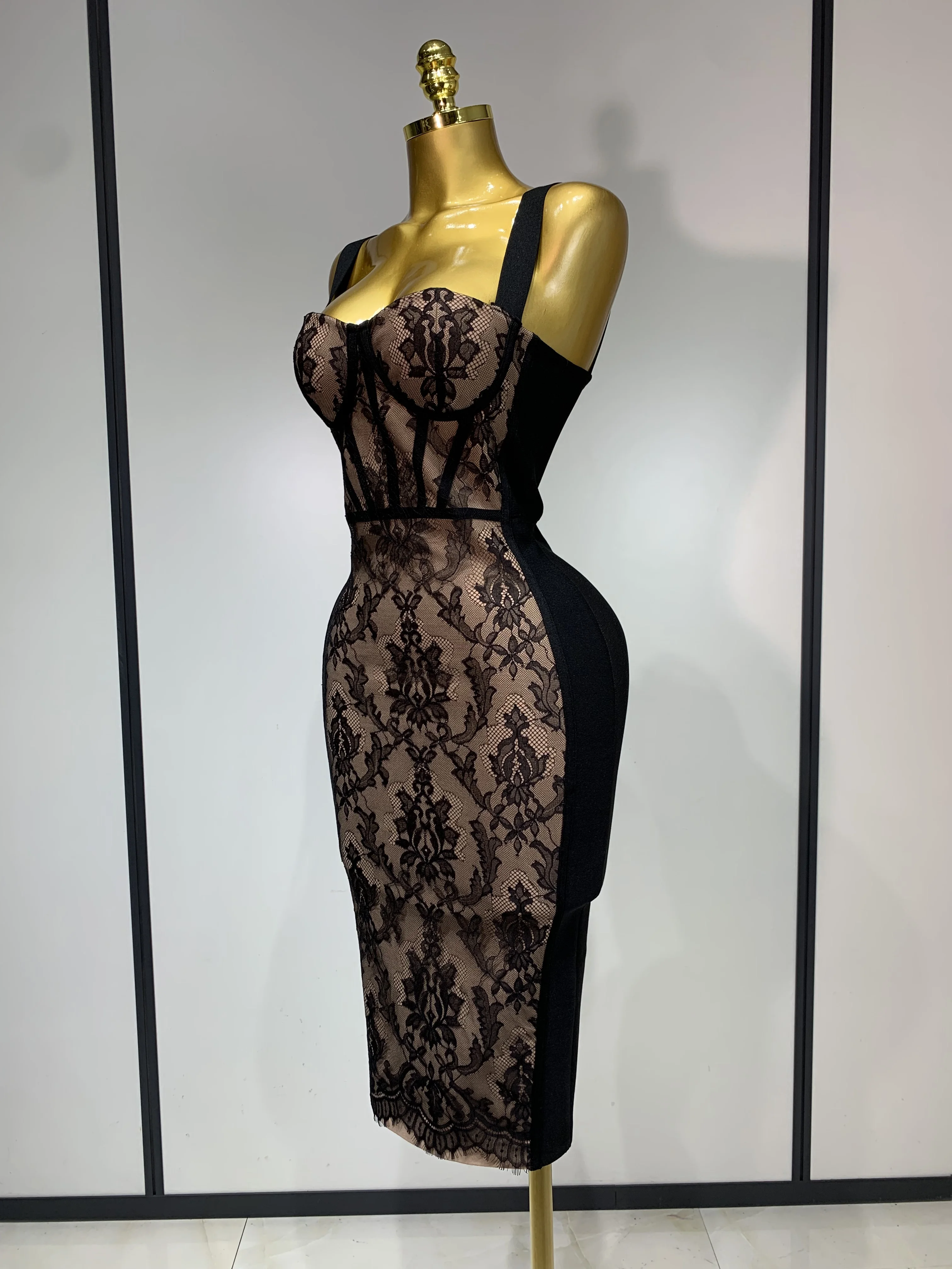 Sexy Black Lace Bodycon Bandage Dress 2025 New Arrivals Women Luxury  Vintage Elegant Evening Party Dress Birthday Club Vestido - AliExpress  200000345