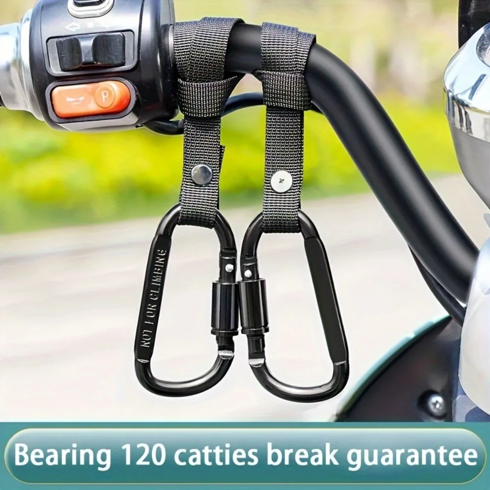 Motorcycle Electric Scooter Hook Front Hook Aluminum Alloy Handlebar for Bicycle Handlebar Clip No-Drill Black