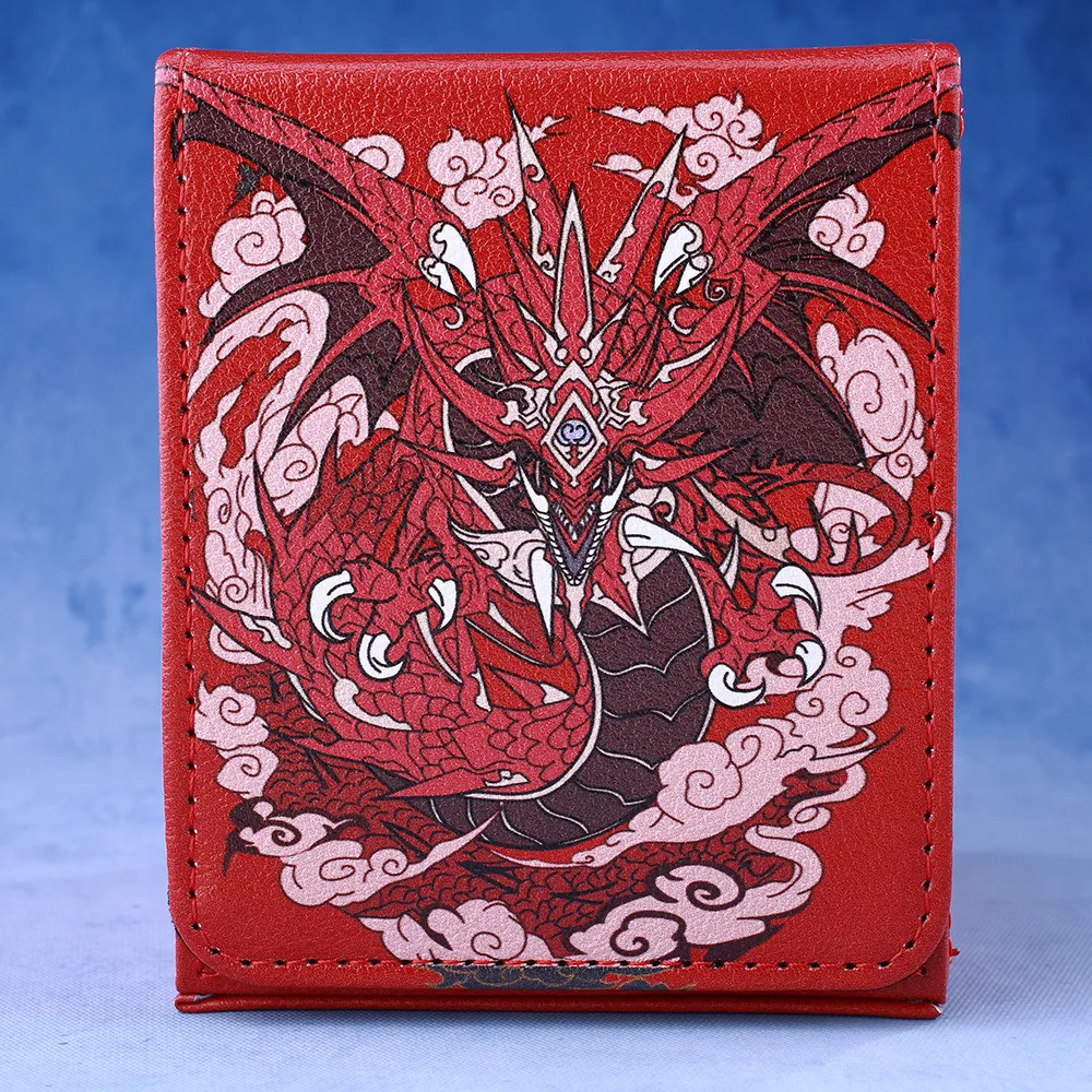 Gacha 100+Load Trading Card Deck Box With 2 Dividers PU Leather