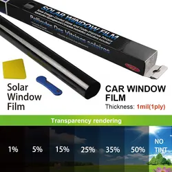 75cm X 6m Dark Black Car Window Foils Tint Tinting Film Roll Car Auto Home Window Glass Summer Solar UV Protector Sticker Films