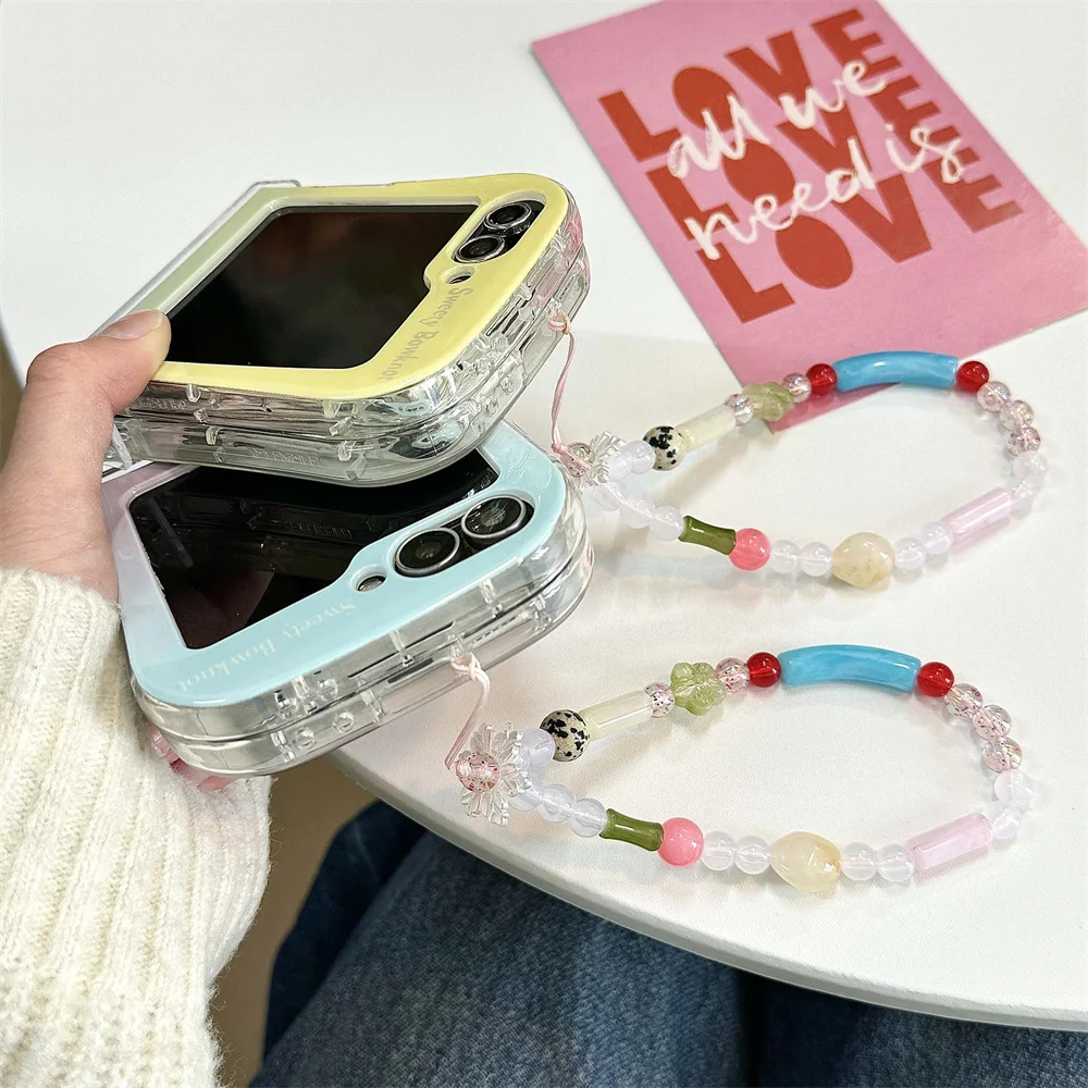Macaron Colorful Chain Gradient Shockproof Hinge Cover