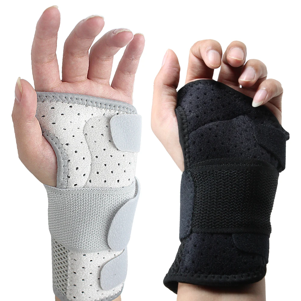 Wrist brace carpal tunnel right left hand night sleep supports splints arm stabilizer compression sleeve adjustable straps