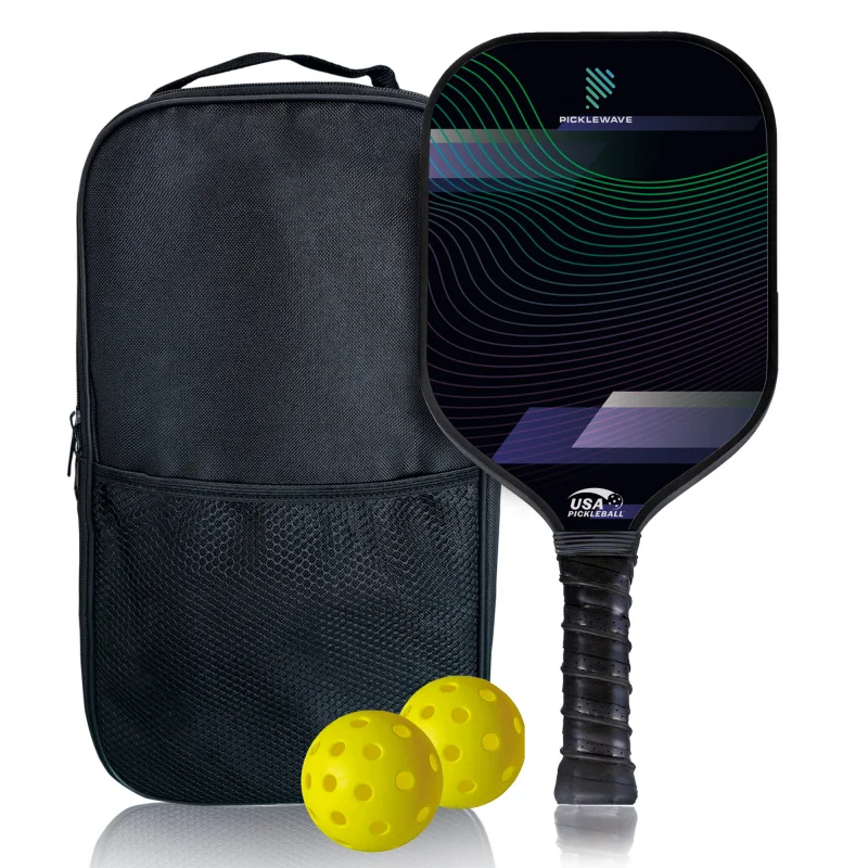 16mm USAPA Pickleball Paddle Fiberglass Surface High Grit & Spin Unibody Edgeless Sport Racquet Gift