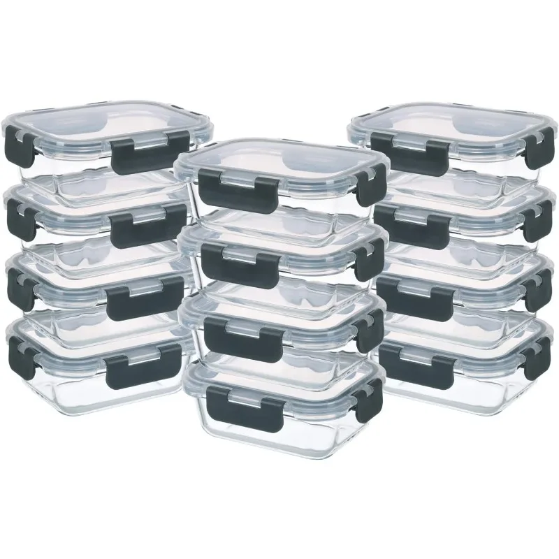 24-Piece Small Glass Food Storage Containers with Lids Airtight, 1.5 Cup Meal Prep Containers Set, Microwave&Dishwasher Safe