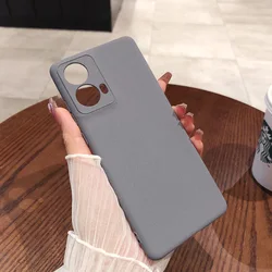 Sleek Matte Soft Silicone Phone Case Cover for MOTO Edge 5G 2024 (GRAY)