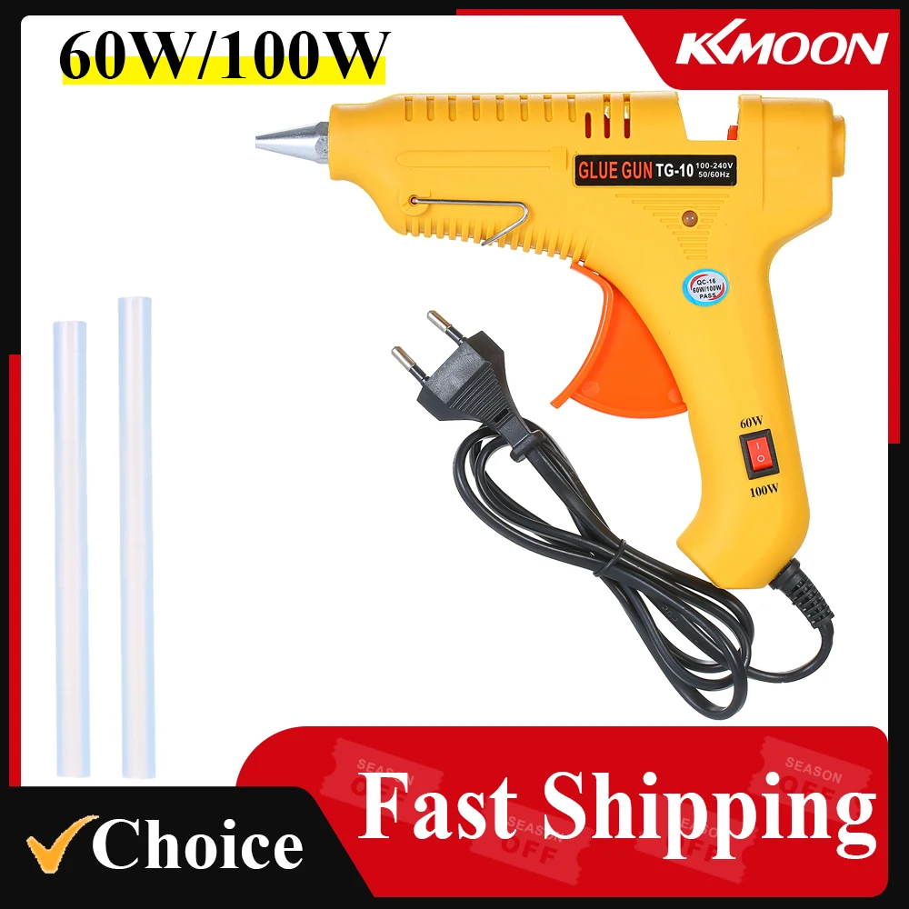 Hot Melt Glue Gun 60W/100W Power Adjustable Hot Melt Glue Machine Industrial Household DIY Gun GT-10 hot melt glue gun hot glue gun