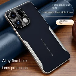 Electroplating Color - Block Leather Shockproof Phone Case with Soft Edge - Find X9 (Blue)