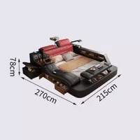 Lit unique pour chambre à coucher, coiffeuse de luxe multifonctionnelle avec espace de rangement, Cama De Lujo Para Dormitorio, accessoires pour la maison 6