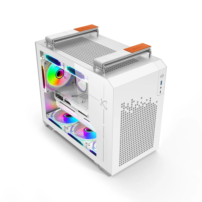 Power Train X300 MINI-ITX Handheld Computer Case Glass Side Transparent 240 Water Cooled MATX Desktop Small Host