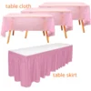 Rectangle Tulle Table Cover Waterproof Table Skirt Disposable Tablecloth for Birthday Party Supplies Wedding Decoration 4