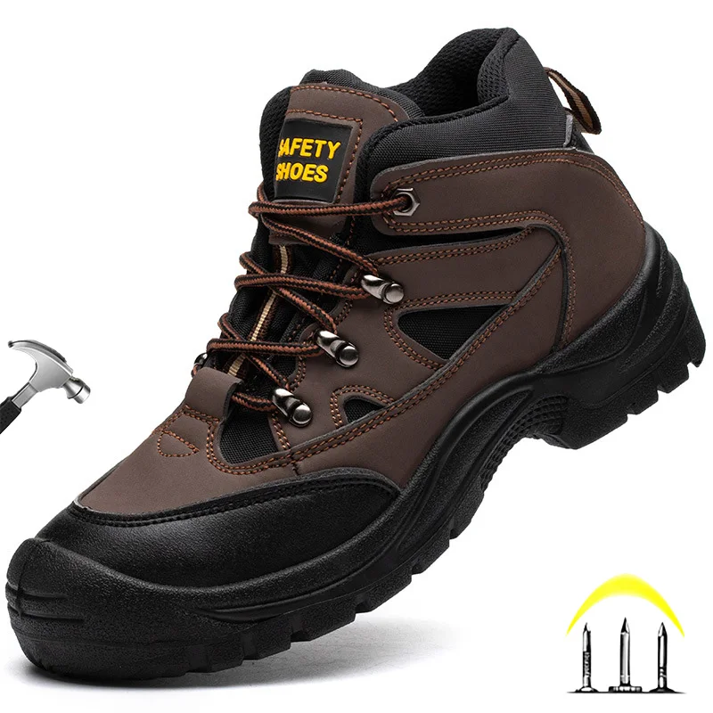 

Diansen New Steel Toe Cap Breathable Sneaker For Work Men Safety Shoes Acid and Alkali Resistant Anti Smashing Security Boots
