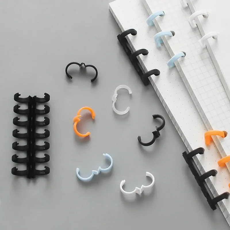 12mm 30 Hole Loose-leaf Plastic Binding Ring Spring Spiral Rings for Kid A4 A5 A6 Paper Notebook Stationery Office Supplie 10Pcs plastic binding rings loose leaf binding coil book binding supplies plastic binding coil