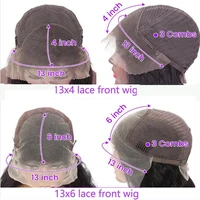 Bourgogne vague d'eau perruques de cheveux humains pour les femmes noires 13X6 13x4 dentelle avant perruque de cheveux humains Remy bouclés cheveux humains dentelle frontale perruques 6