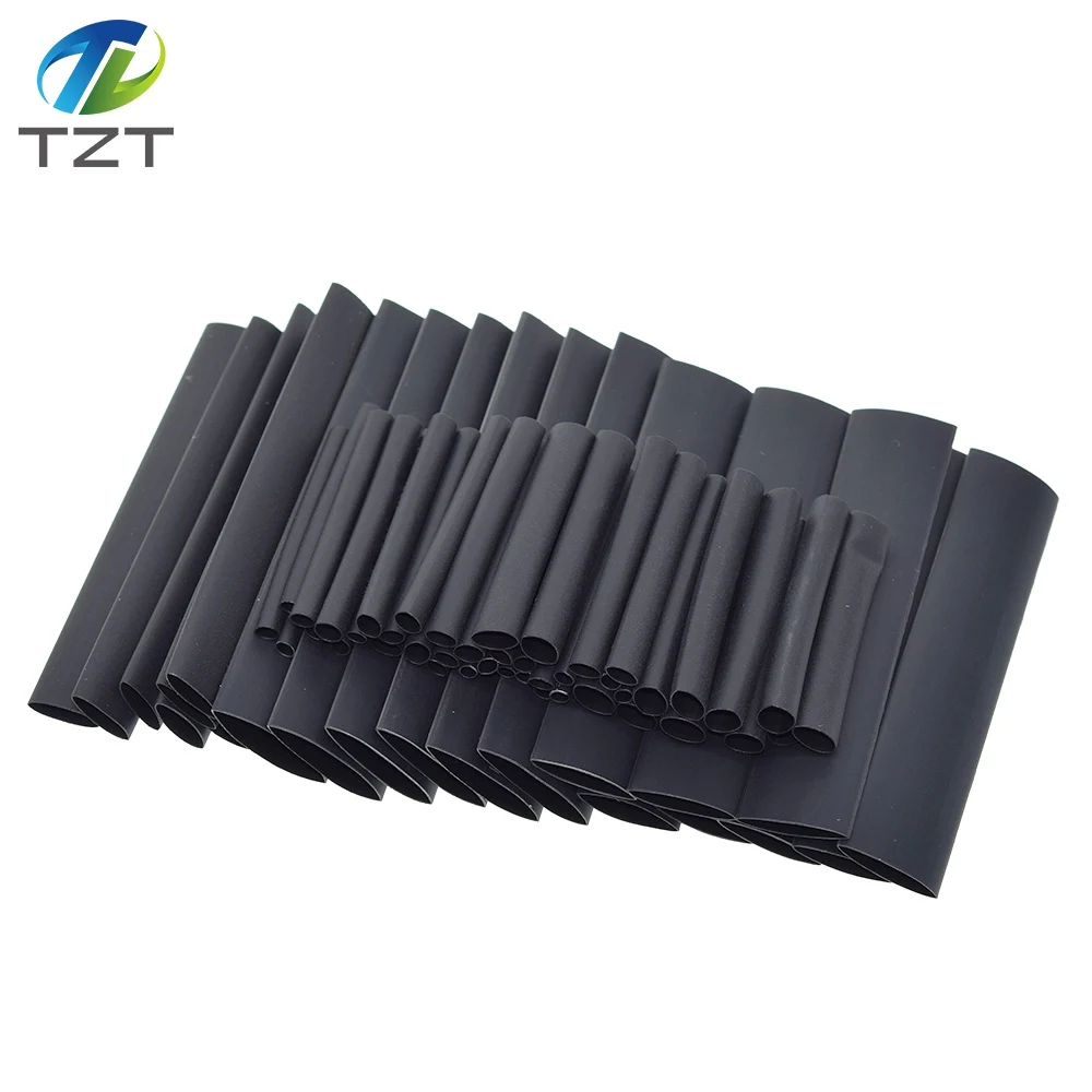 Assorted Heat Shrink Tube 127pcs/set Black Wire Wrap Electrical Insulation Cable Sleeving 2-13mm
