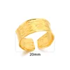 89688-bfc7bc.jpg Bagues géométriques en acier inoxydable pour femmes, Texture minimaliste, couleur or, ouverture de Couple, bijoux esthétiques de mariage et de noël