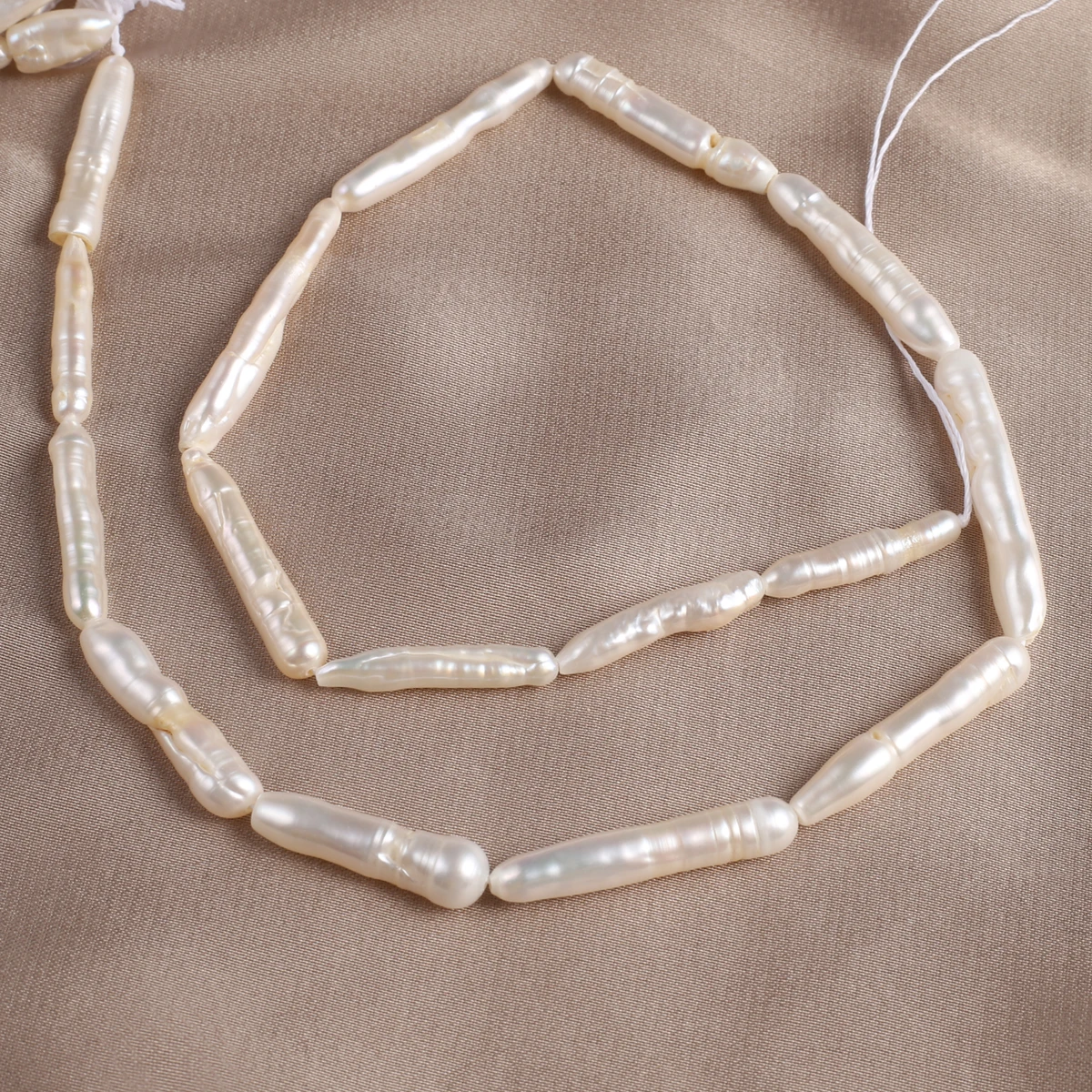 Natural Pearl Toothpick Beads Exquisite Shape Elegant Appearance for DIY Jewelry Making Handmade Bracelet Necklace Length 36cm