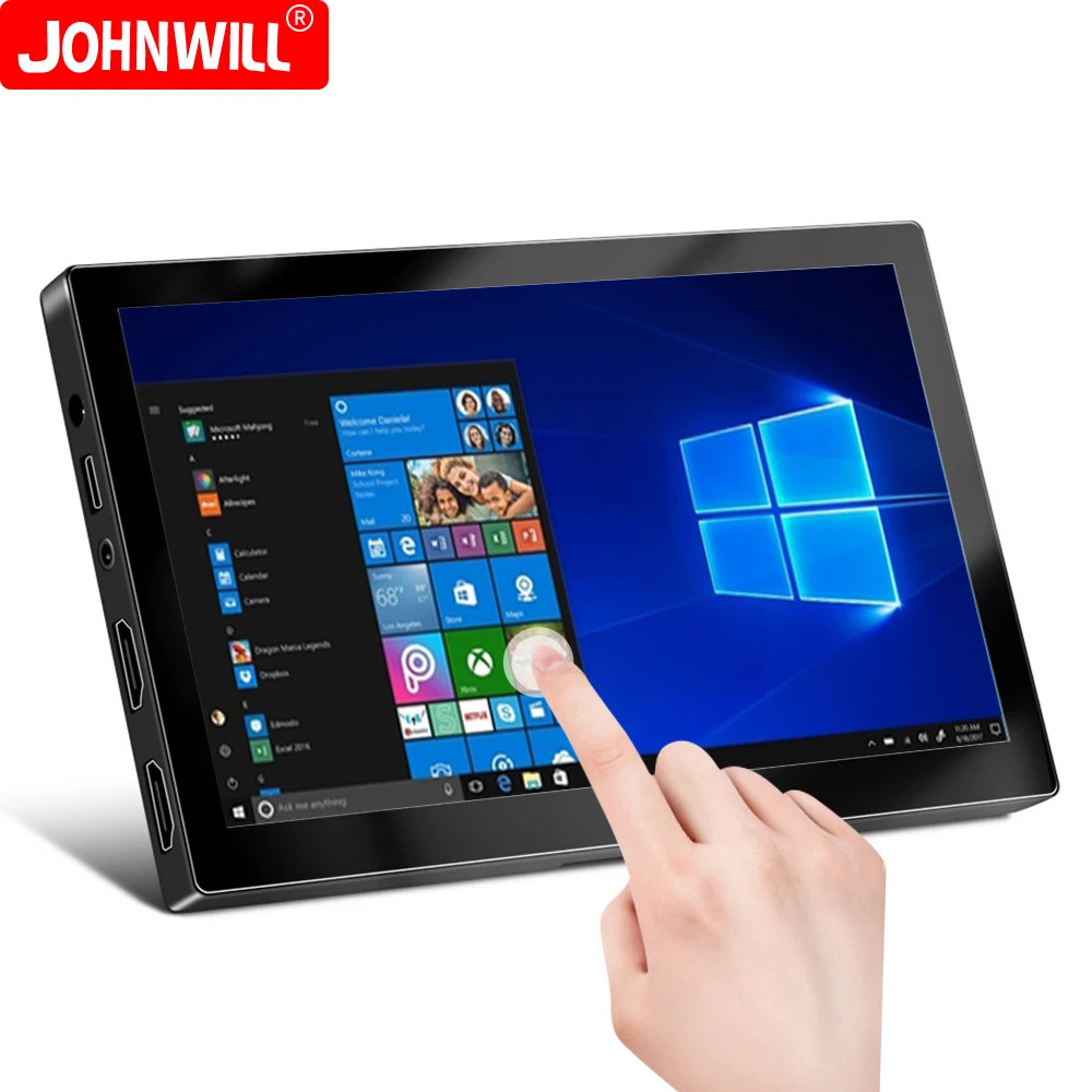 Ecrã Tátil Capacitivo para Raspberry pi Compatível com Windows Hdmi Monitor Portátil Display Lcd Pontos 1024×600 Tft 60hz Polegadas