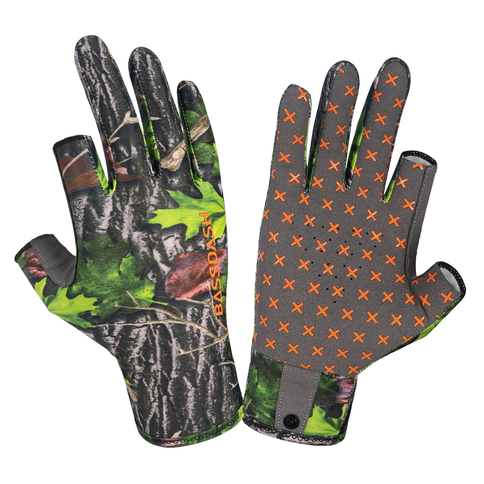 Unisex Fingerless Camo Hunting Gloves for Men Women Early Season Warm Weather UPF 50+ Fishing Photography