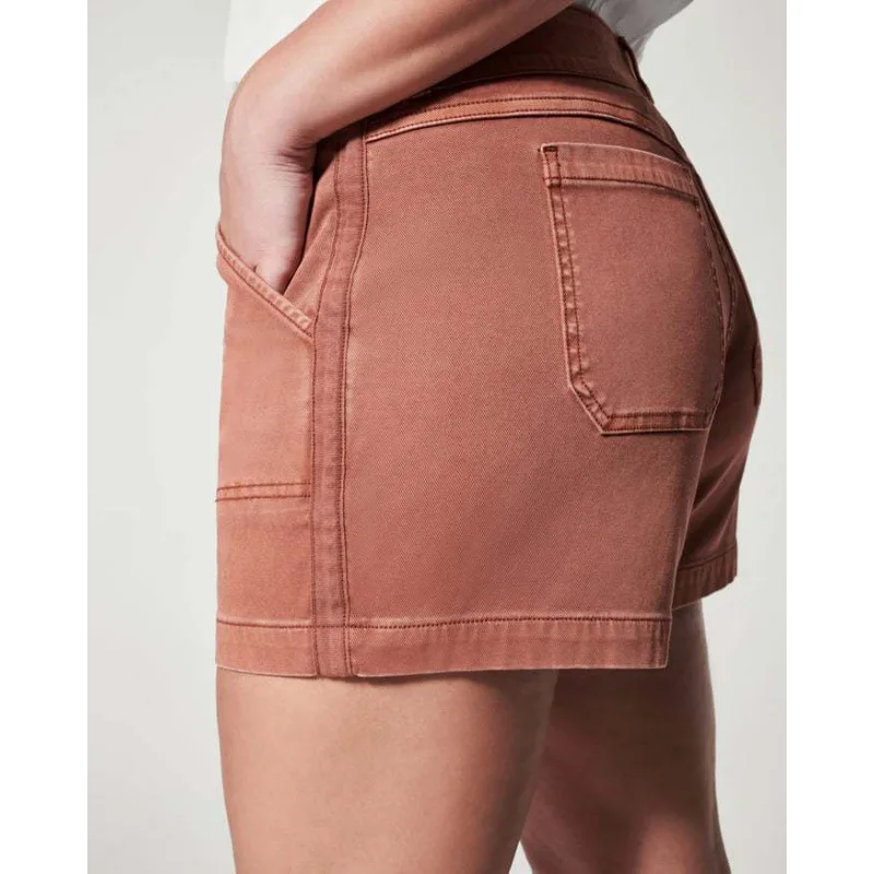 

2023 Summer New High Waist Women's Shorts Casual Pants Thin A-line Loose Wide Leg Women's Solid Color Korean Shorts LuckBN