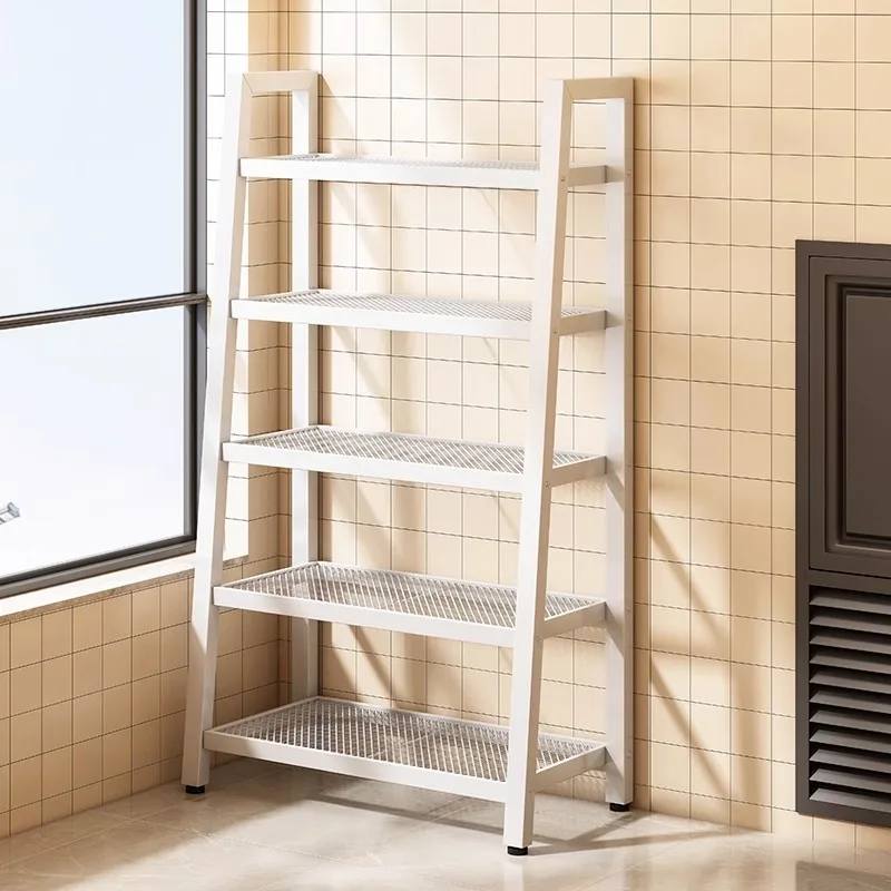 Multi-Tier Iron Plant Stand for Indoor and Outdoor Use Modern Flower Shelf Space-Saving Storage Rack for Balcony and Garden