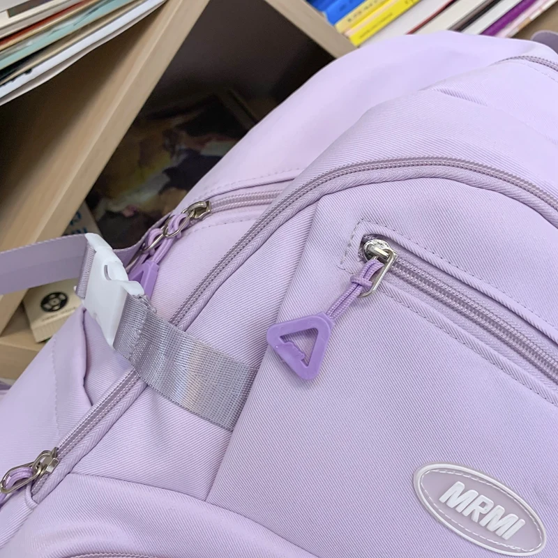 Kawaii Multipocket Solid Pastel Korea Style Backpack