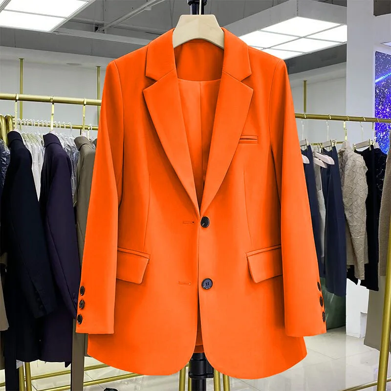 Frauen Mantel Herbst Casual Lose Koreanischen Stil Blazer Temperament Pendeln Kleine Anzug Jacke – Detail 11