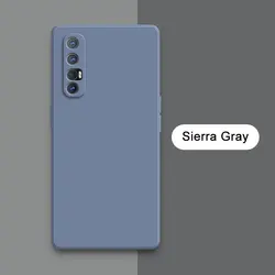 Sleek Shockproof Liquid Silicone Case - Camera Protective Soft Phone Cover for OPPO Reno3 5G (Sierra Gray)