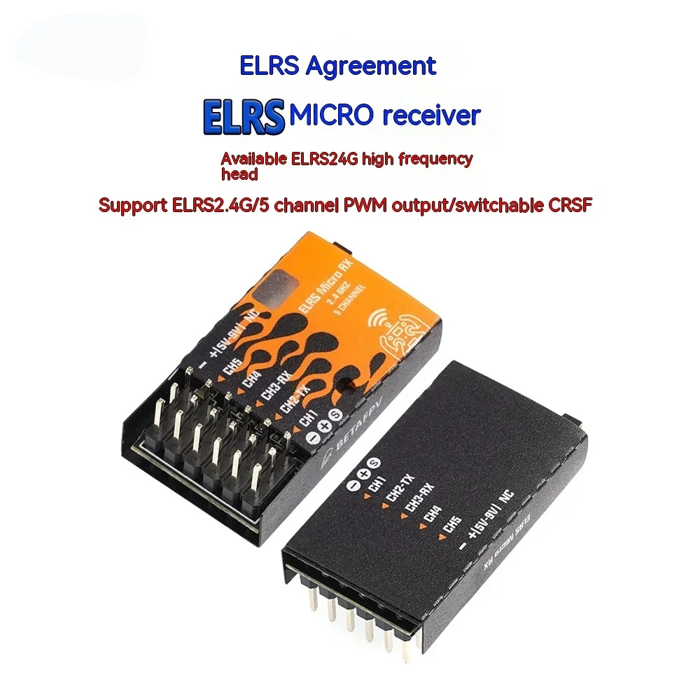 

Betafpv Elrs Micro Receiver Fixed Wing Suitable For 2.4ghz Long Range Ship Vehicle Model Pwm