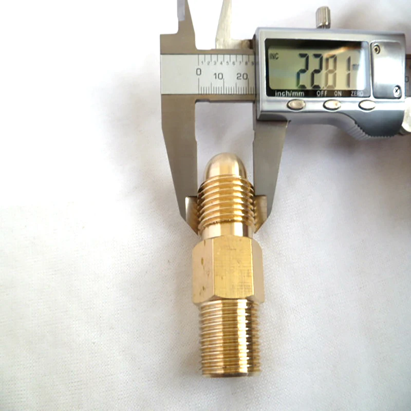 Description Picture 6 of itemG5/8 Male Connector Gas Adapter for Pressure Hose Cylinder Argon Co2 Nipple Gas Inner Wire to Outer Wire Connector